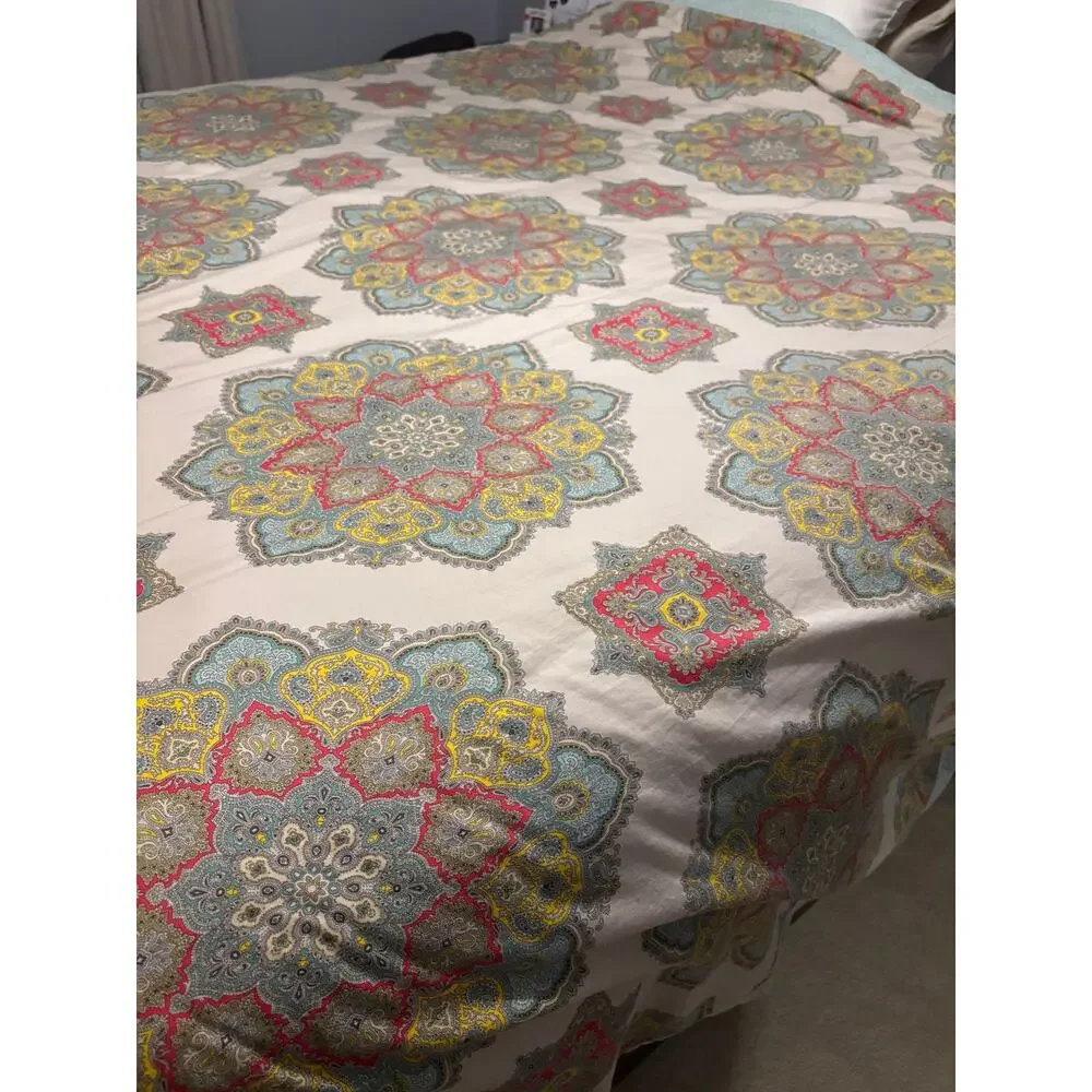 Echo Design Indira Red Cotton Coverlet Duvet King